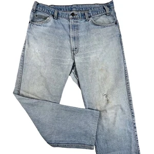 Vintage Levi’s 549 Jeans Mens 35x29* Leather Tab USA Made Denim Distressed 1987 - Picture 1 of 17