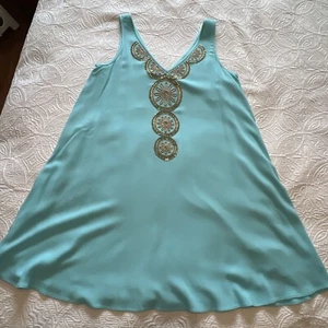 VGUC Lilly Pulitzer Fia Swing Dress, Sea Salt Blue, Sz M, $238 - Picture 1 of 15