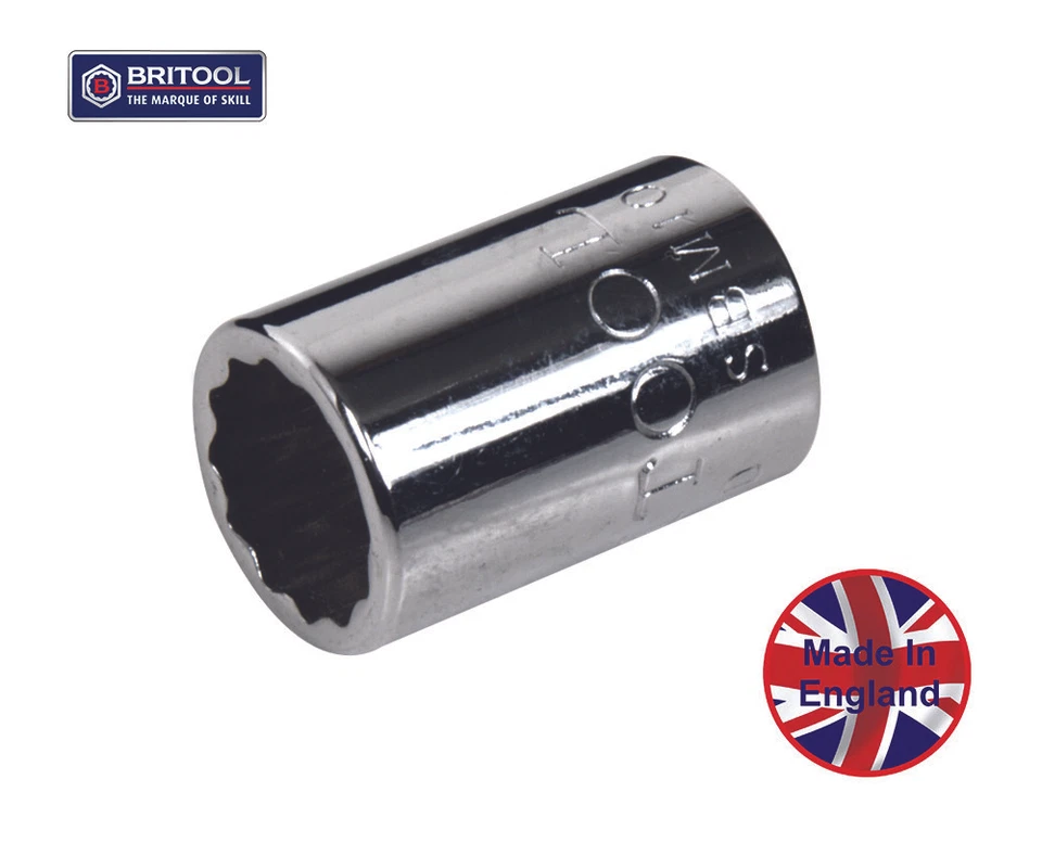 BRITOOL ENGLAND 1/4"SD BI-HEXAGON (12 POINT) 8MM SOCKET SBM8 - Image 1 of 1