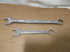 Matco Tools WCL222 Chrome 11/16 Combination Wrench USA, STUBBY WC182, 9/16" - Picture 1 of 2