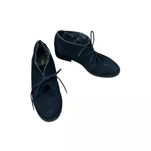 Eddie Bauer Women's Black Suede Chukka Lace Up Boots Size 9 M - Picture 1 of 11