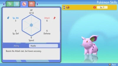 Pokemon Diamante Brillante Perla Brillante BDSP - Brillante 6IV Nidoran Mujer - Imagen 1 de 3