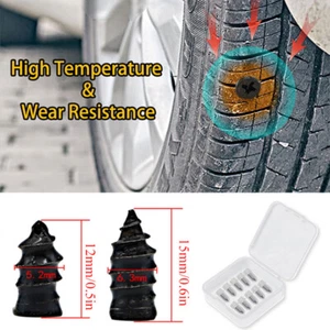 10X Car Tubeless Vacuum Tyre Puncture Repair Kit Screw Nails Tire Patch Plug Fix - Picture 1 of 13