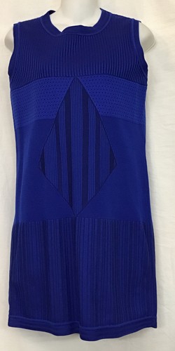 Abito Chanel blu royal senza maniche elasticizzato vari modelli maglia girocollo taglia 38