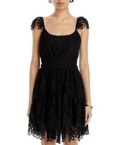 Mini Abito Charlotte Ramy Brook Nero Pizzo Taglia XS Nuovo con etichette - Foto 1 di 9
