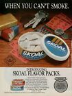 1996 Skoal Tobacco Flavor Packs When You Can't Smoke Vintage Color Print Ad