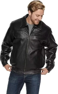 Herren Echt Rindsleder Bomberjacke Classic Fit, Winter Warmfutter. - Bild 1 von 6