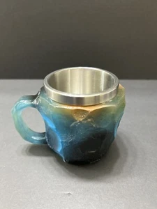 New BLUE Mineral Crystal Resin / Coffee Mug Crystal Translucent Cup Mug - Picture 1 of 10