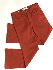 VINTAGE Paper Denim Stoff rot Jeans weites Bein Mid Rise Designer Gr. 28 (232) - Bild 1 von 12