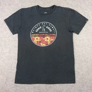 Quiksilver Shirt Mens Large Black Waimea Bay Hawaii Surf Memory Of Eddie Aikau - Picture 1 of 10