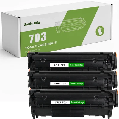 3 toner neri Canon 703 adatti per Canon LBP-2900 LBP-2900B LBP-2900i LBP-3000 - Immagine 1 di 4