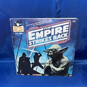 45 RPM  Book and Record Star Wars The Empire Strikes Back VG - Foto 1 di 5