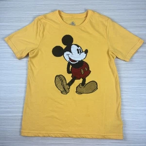 Disney Parks Youth T-shirt XL Sequin Mickey Graphic Tee Shirt Unisex Boys Girls - Picture 1 of 7