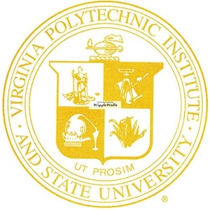 4 Inch VT Logo Polytechnic Institute and State University VT Hokies Removable Wa - Picture 1 of 2