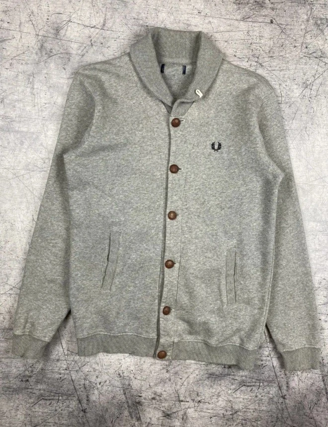 Cardigã Fred Perry Vintage Masculino Clássico Y2K Manga Longa Raro Anos 00 Tamanho M - Imagem 1 de 4