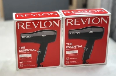 Revlon 1875W Small Compact & Lightweight Travel Hair Dryer New in Box Set of 2 - Image 1 of 4