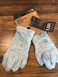 New The North Face Girls Osito Etip Glove Orignblu/Midgry NWT - Picture 1 of 6