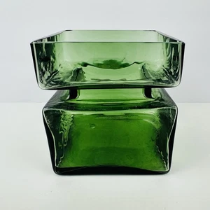 VTG Helena Tynell Pala Green Vase Scandinavian Art Glass Riihimaki Riihimaen - Picture 1 of 10