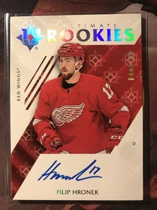 2018-19 Upper Deck Ultimate Rookies Filip Hronek on card Auto 044/299 RC NM - Bild 1 von 2