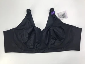 Catherines Wireless Back Smoothing Bra Black 54DD NEW - Picture 1 of 3
