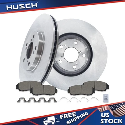 for Honda Odyssey 2011 - 2014 Front Disc Brake Rotors Ceramic Brake Pads - Image 1 of 4