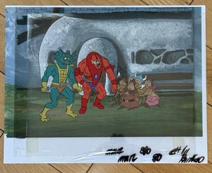 He-Man Original Production Cel With Copy Background With Beastman And Merman - Picture 1 of 3