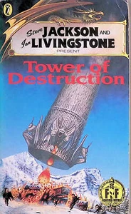 Fighting Fantasy 46 - Tower of Destruction - 1./3. (Puffin Black Dragon) - B/B/B - Foto 1 di 8