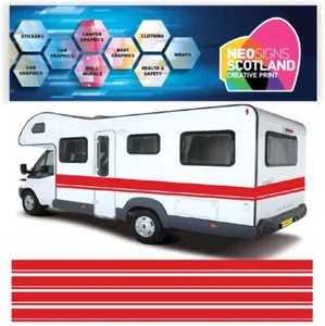 10m MOTORHOME VINYL STRIPES GRAPHICS STICKERS DECALS CAMPER VAN CARAVAN HORSEBOX - Picture 1 of 2