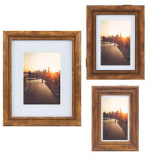 3 Pack Wood Picture Photo Frame Set Wall Mounting Poster Display 4x6 5x7 8x10''