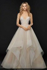 $3150 HAYLEY PAIGE KEEGAN EMBELLISHED TULLE BALLGOWN SZ 12