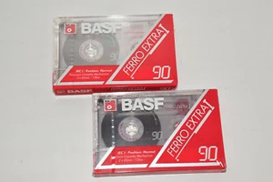 BASF Ferro Extra I 90 Blank Audio Cassette Tapes Korea 2x SEALED TAPES - Imagen 1 de 6