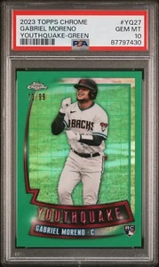 2023 Topps Chrom Gabriel Moreno YouthQuake Green Rookie (RC)/99 PSA 10 - Bild 1 von 2