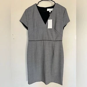 NWT Hugo Boss Doritala Geometric Wool Stretch Woven Tailored Sheath Dress Sz 10 - Picture 1 of 11