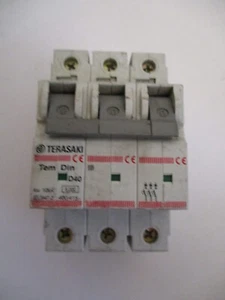TERASAKI TEM DIN 3 D40 40 AMP 6KA TRIPLE POLE MCB CIRCUIT BREAKER - Imagen 1 de 1