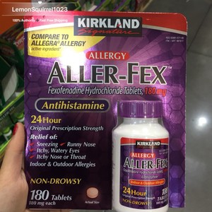 Sealed Kirkland Signature Aller-Fex 180 mg., 180 Tablets.Allergy Relief 