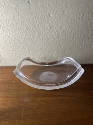 RITTS ASTROLITE Lucite Acrílico Transparente Cuenco 11.5" - Mediados de Siglo - Forma Ovoide De Colección Foto 1 de 4