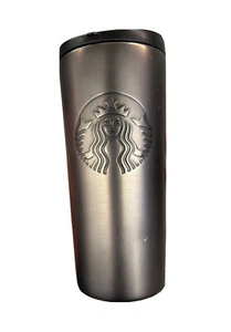 Starbucks Stainless Tumbler - Chrome/Black Matte - Embossed Mermaid Logo - 12oz - Bild 1 von 4