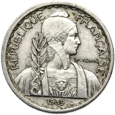 Moneda Indochina Francesa 10 céntimos 1939 ¡Estado París! Foto 1 de 2