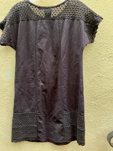 ANTHROPOLOGIE Girls From Savoy Peasant Dress Sz 2/Crochet Trim —Linen/cotton - Picture 1 of 10