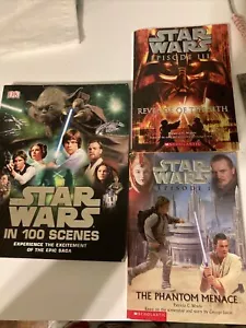 Lot Of 3 Star Wars Books—star Wars In 100 Scenes And Two Scholastic books - Picture 1 of 4