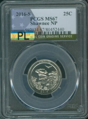 2016-S Shawnee Quarter PCGS MS67 MAC PL Quality - Image 1 of 2