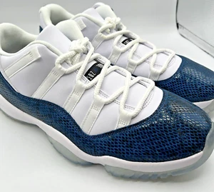Jordan 11 Retro Low Snakeskin White Navy 2019 CD6846-102 Cosmetic Flaw B Grade - Bild 1 von 20