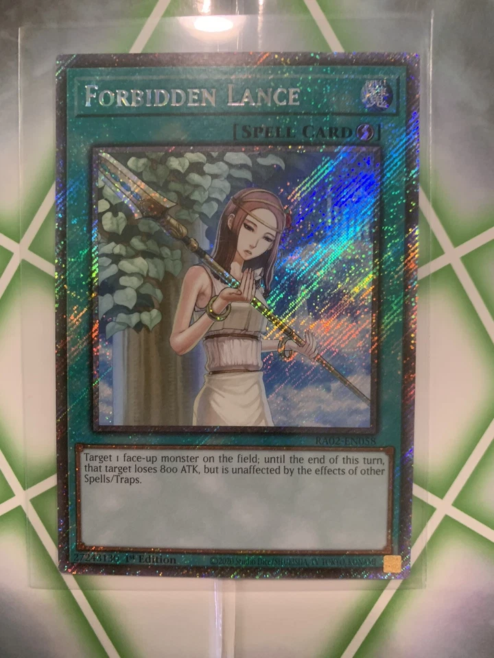 Yugioh! Forbidden Lance - Plantinum Secret Rare RA02-EN058 NM Pack Fresh - Image 1 of 1