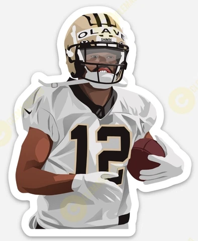 Chris Olave STICKER - #12 New Orleans Saints NFL Vinyl Magnet Rookie WR Cover