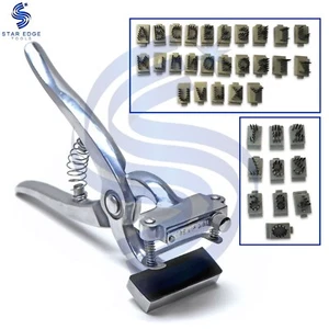 Tattoo Pliers 3/8” 4 Digit Marking with 0-9 Digits & A –Z Letters Veterinary Ins - Picture 1 of 9