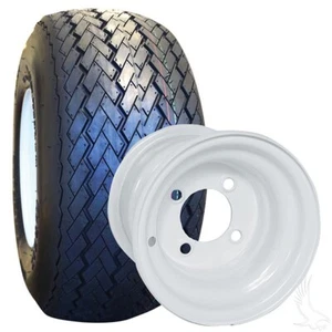 Set of 4, RHOX Standard Steel, White 8×7 Tire and Wheel Combo, Tires Golf Cart - Bild 1 von 1