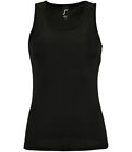 Womens Ladies Sporty Polyester Performance Tank Top Vest Sleeveless T-Shirt