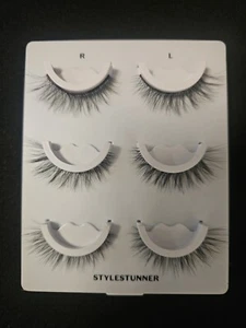 Lilly Lashes Stylestunner SELF-ADHESIVE Natural Volume + Medium NWOB (3 Pairs) - Picture 1 of 5
