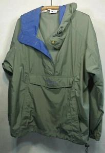 "Columbia" 90's Y2K Green Lightweight Windbreaker Size Large Pullover w/Hood - Picture 1 of 10