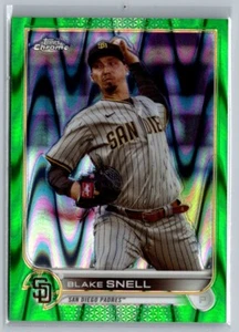 2022 Topps Chrome Sonic Green RayWave Refractor /99 Blake Snell #196 - Picture 1 of 2